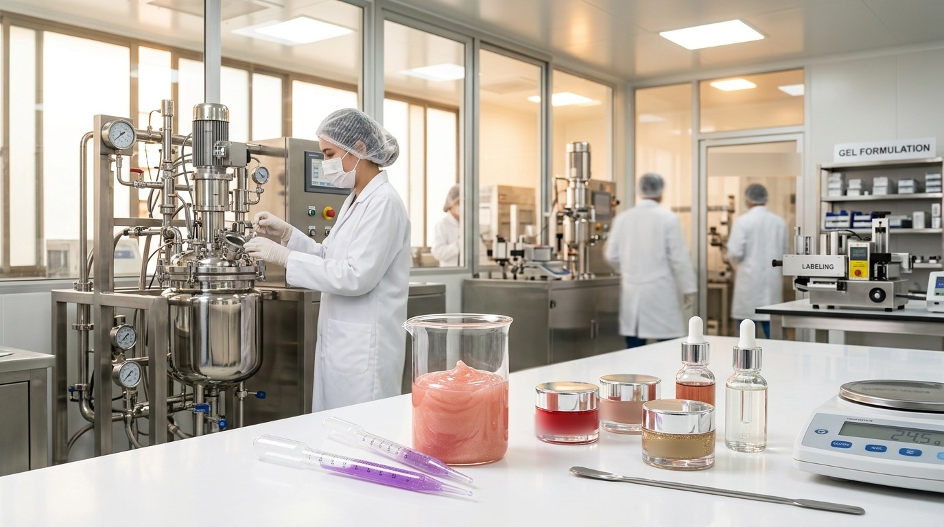Laboratório cosmético de alta tecnologia para terceirização e fabricação de géis